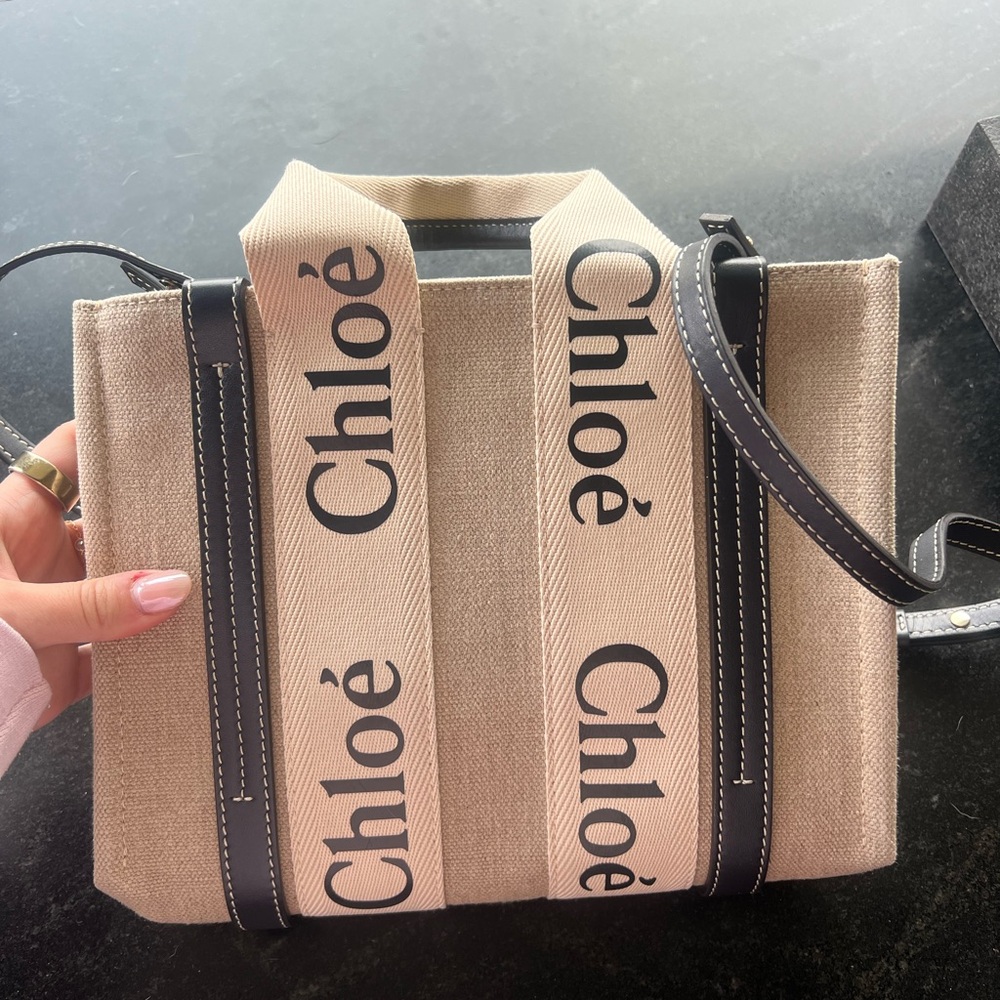 Beige and Black Women's Bag